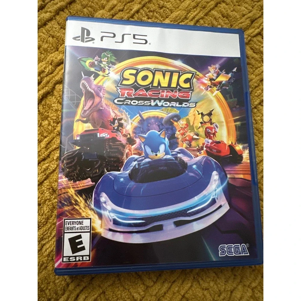 Sega Sonic Racing CrossWorlds PS5 One Size Blue Excellent Racing Game Disc